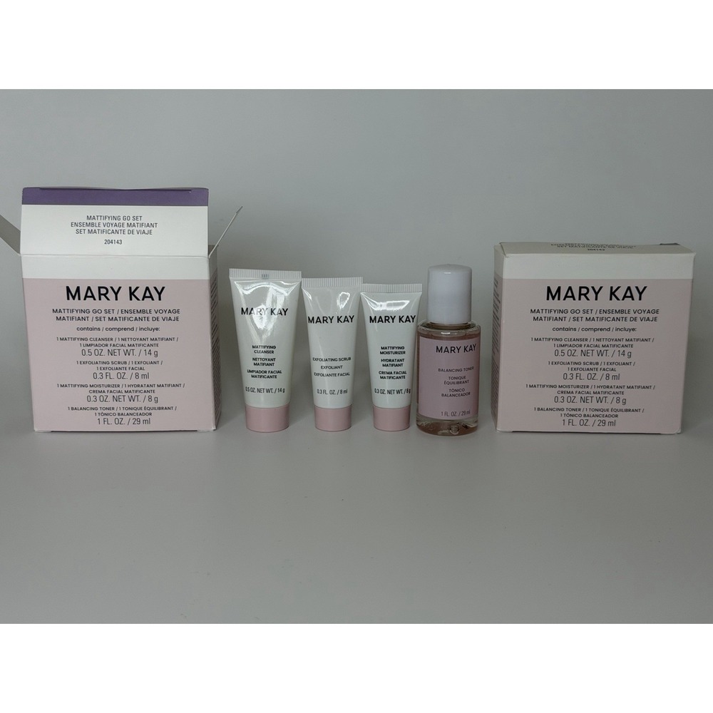 Mary Kay Mattifying Go Set / Travel Size Combination to Oily Skin NIB Lot Of 2